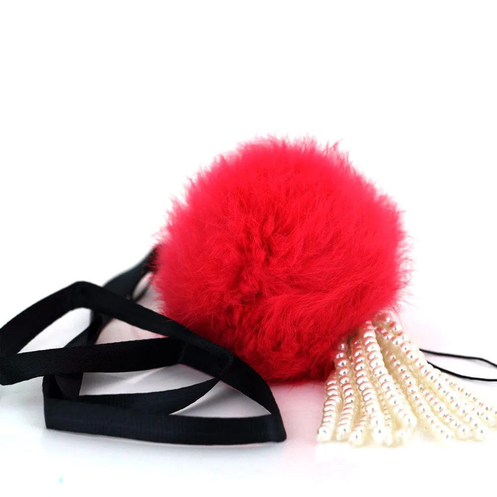 7 Цвета Pom Мяч Кисточкой Ожерелье Женщина ABS перл Свитер Цепи Натурального Меха