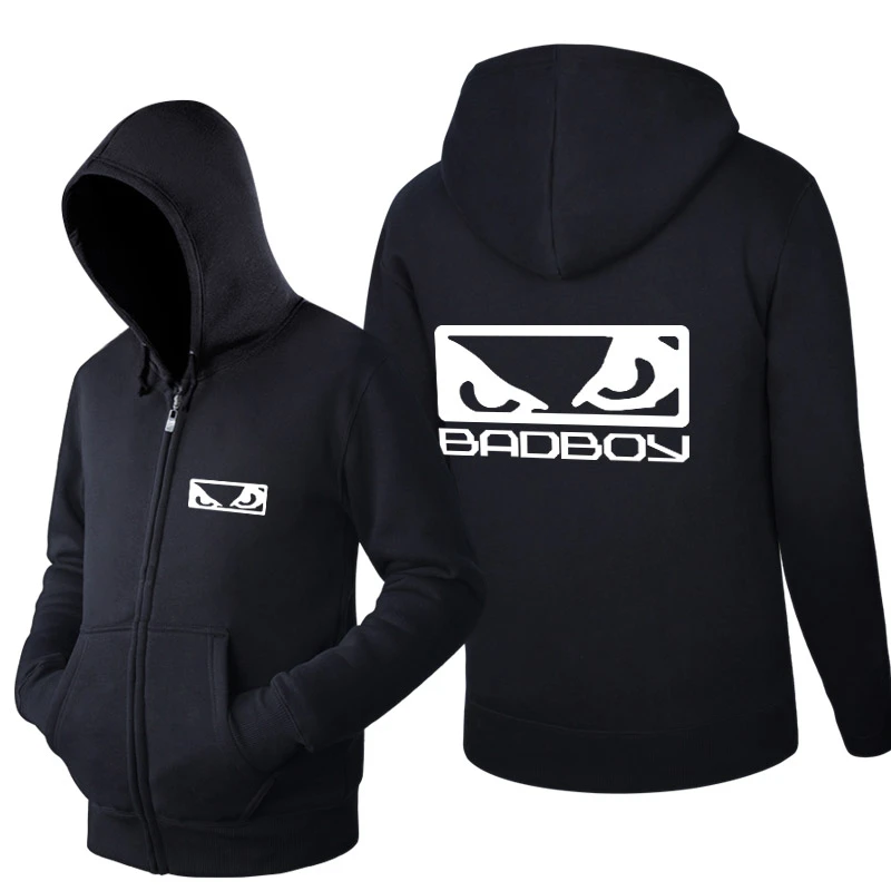 Primavera y otoño largas Sudaderas lana MMA Badboy bad zipper impresión sudaderas|hoodie fleece|sweatshirt sweatshirtzipper hoodie sweatshirt - AliExpress