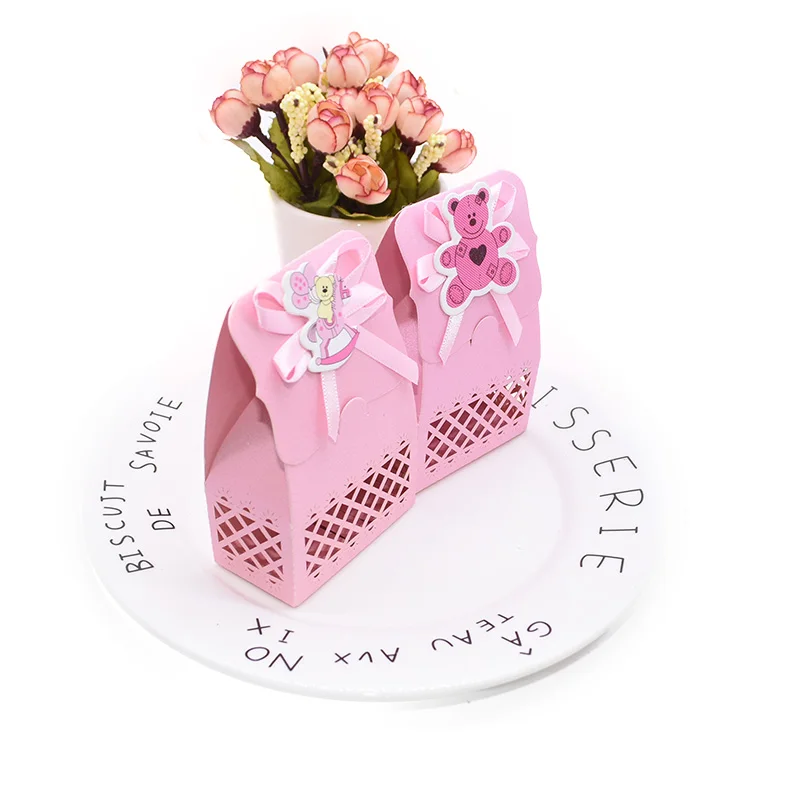 12pcs Baby Shower Favor Candy Boxes with Ribbons, Cute Boy Girl Gift Packaging for Kids... - SKU FCBR0928 - UGI Packaging