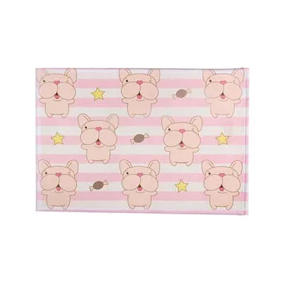 Pink Striped Прекрасный мультфильм Французский бульдог печатных коврики для собак Высокое качество прочного кровати для собак удобные аксессуары для щенков 20E - Цвет: Pink Striped