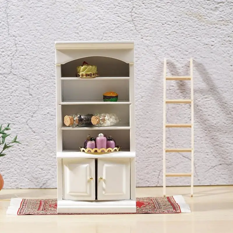 

1:12 Dollhouse Mini Storage Cabinet Dollhouse Simulation Accessories Model Home Decoration Mini Rectangle Display Cabinet