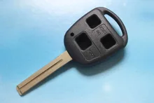 3 Buttons Car Remote Key Shell Case Replacement Key Blank Cover Fit For Lexus RX300 ES300 Long Blade With Logo Free Shipping