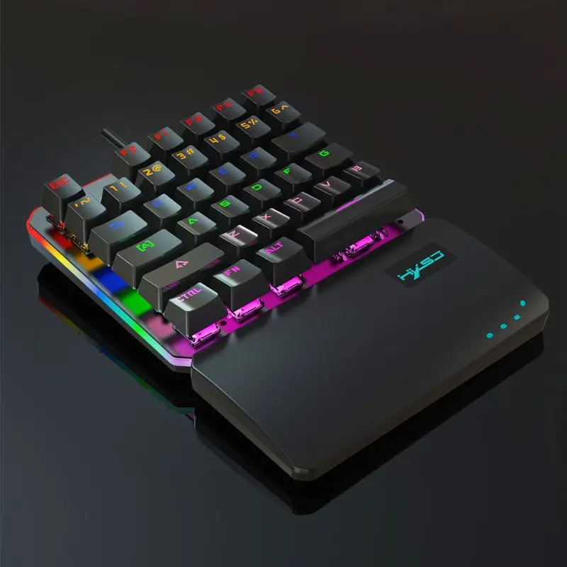 

BGEKTOTH 2019 New One-handed Keyboard Professional Left Hand Keypad 35-key RGB Multiple Backlight Mode Gaming Accessory