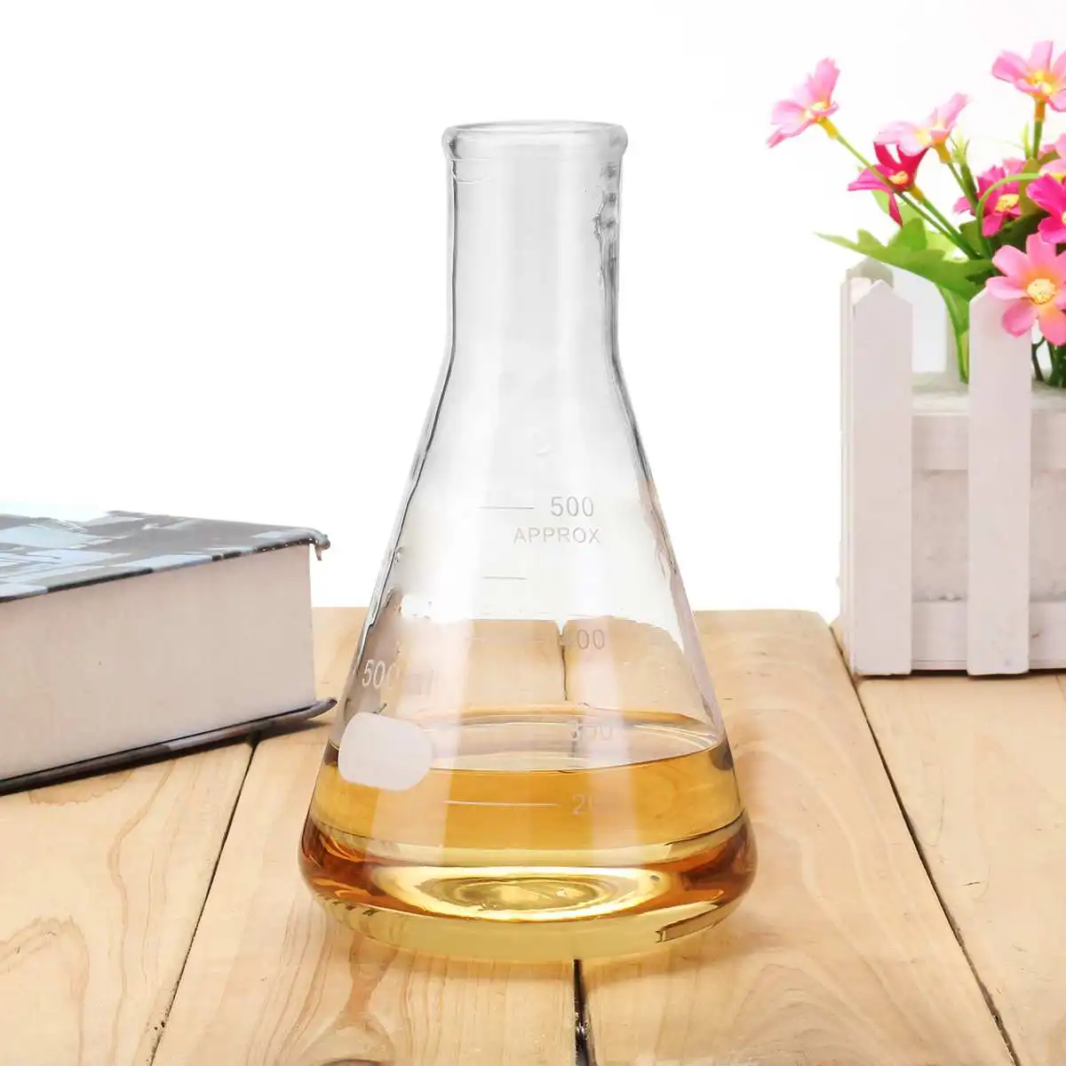 500 мл прозрачная коническая колба Erlenmeyer из боросиликатного стекла для химической лаборатории прозрачная колба