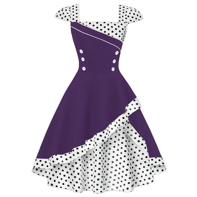 purple rockabilly dress