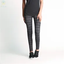 2016 Women Top Texture Crus Split Joint Gauze Sports Pants Fitness Yoga Running Integrated Training Pants Capri Gym Leggings