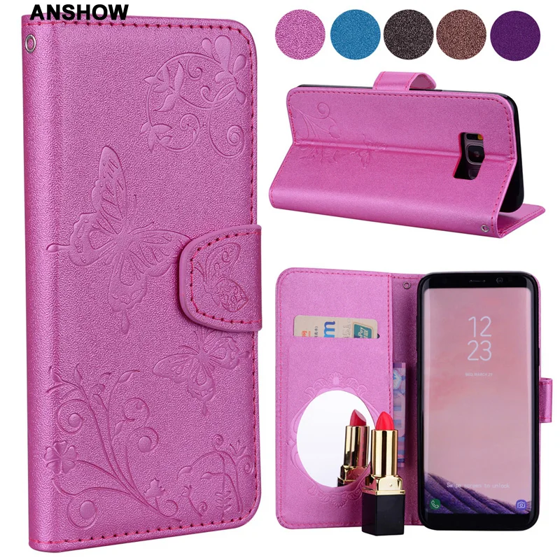 Шикарный зеркальный чехол для Iphone XR XS MAX X 8 7 6 а также Galaxy S9 Plus Note 9 S8 A5 A7 2018 Цветок