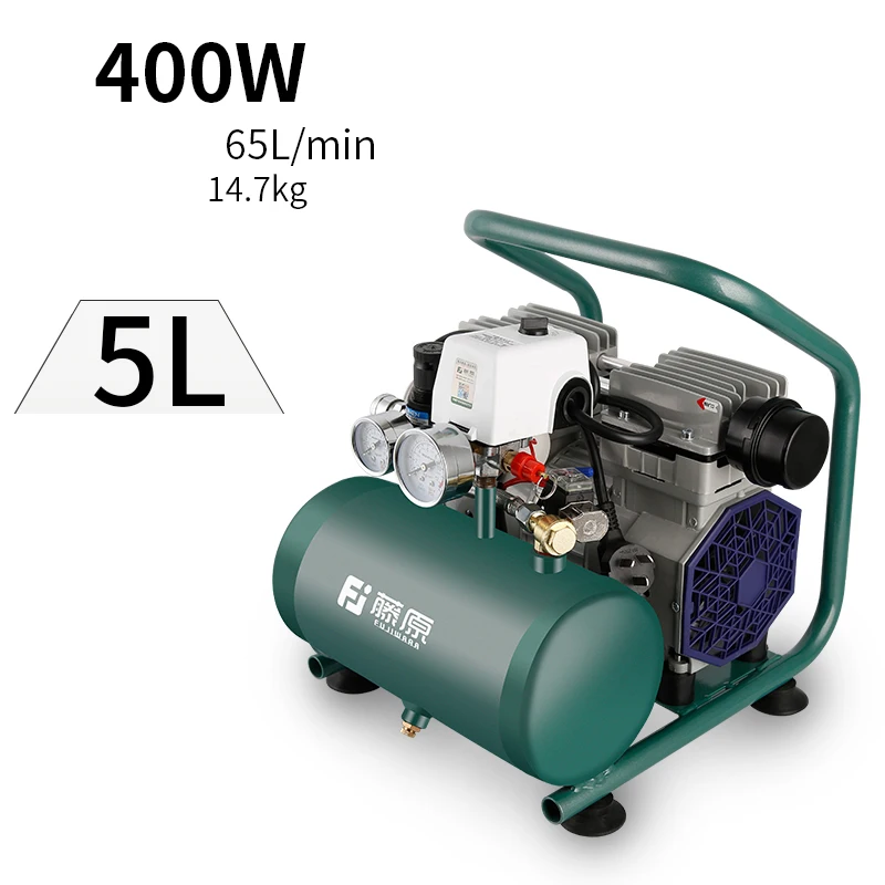 

220V Portable small Oil-free air compressor air pump 400W 5L 65L/min 1400rpm Y
