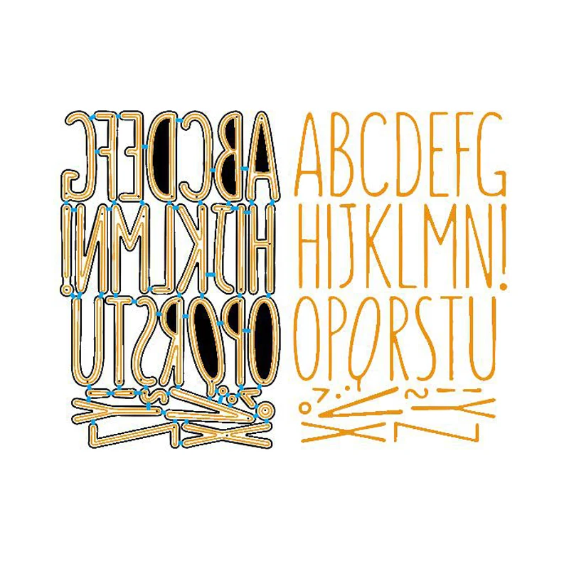 

33pcs/Set Cutaway Letters Alphabet Metal Cutting Dies Stencil for DIY Scrapbooking Album Embossing Paper Cards Decorative Crafts