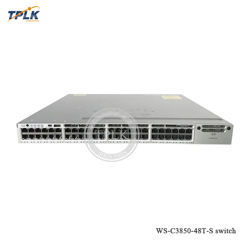 Лучшая цена катализатор WS-C3850-48T-S 48x10/100/1000(POE+) оптоволоконные переключатели, 715WAC блок питания 1 RU переключатели