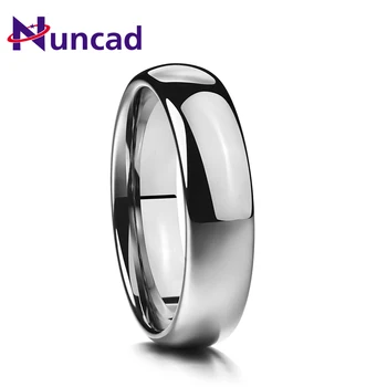 

Nuncad 6mm Classic polished dome tungsten carbide ring T118R silver color Man Finger Rings anel masculino free shipping