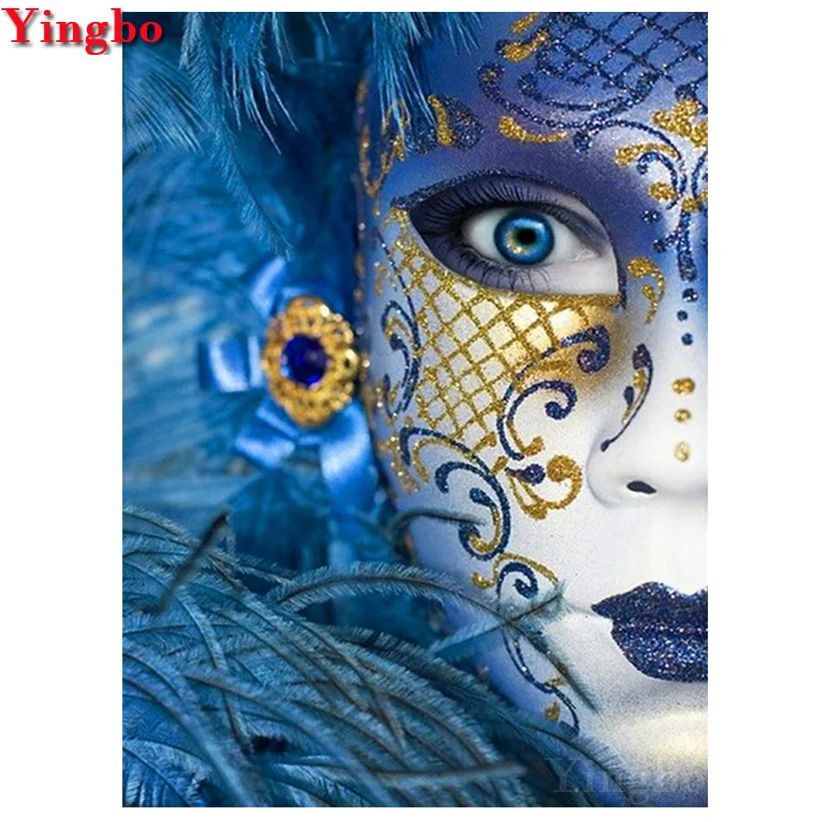 

New circular Stones Square Diamond Painting Masks woman Diamond Embroidery sale Mosaic Patterns bead Cross Stitch wall sticker
