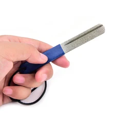 Высокое качество синий 2-сторонний паз Алмазный рыболовный крючок отточить крючок точилка коробка для рыболовной снасти рыболовные принадлежности