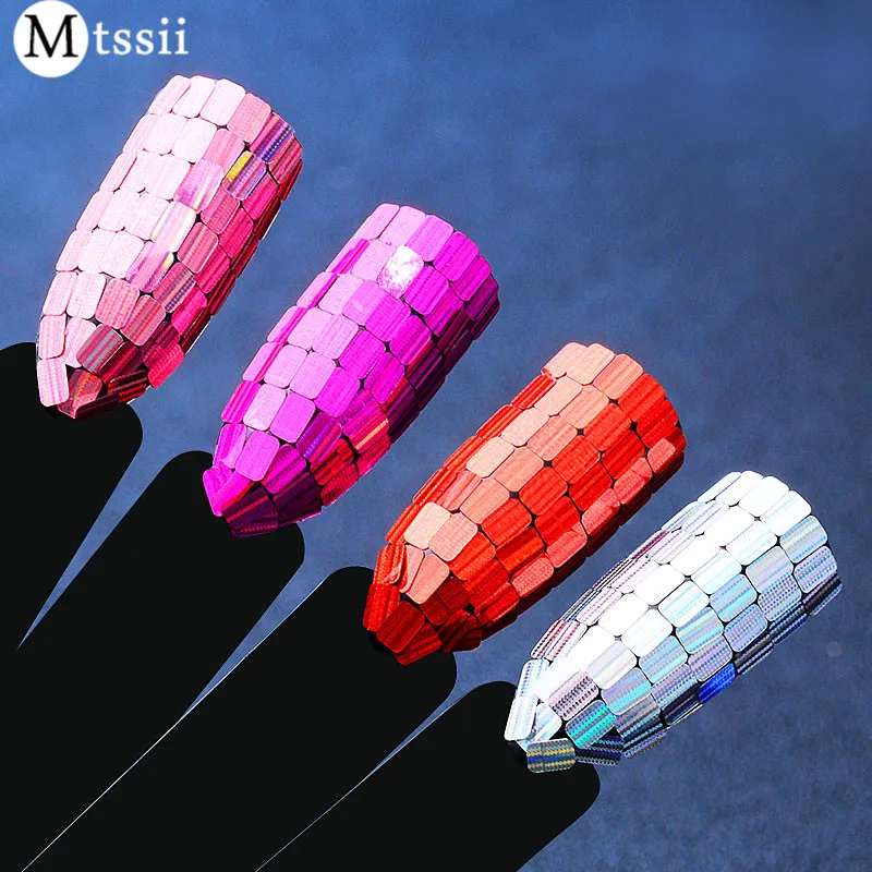 

Mtssii 1 Box Sticker Tips Nail Sequins Sparkling Colorful Glitter Nail Art Decoration rectangle Paillette