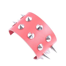 Модный Браслет-манжета из искусственной кожи в стиле панк с заклепками, 6 шт