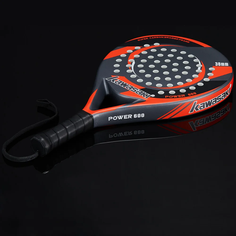 Kawasaki Brand Padel Tennis Carbon Fiber Soft EVA Face Tennis Paddle Racquet Racket with Padle Bag Cover With Free Gift