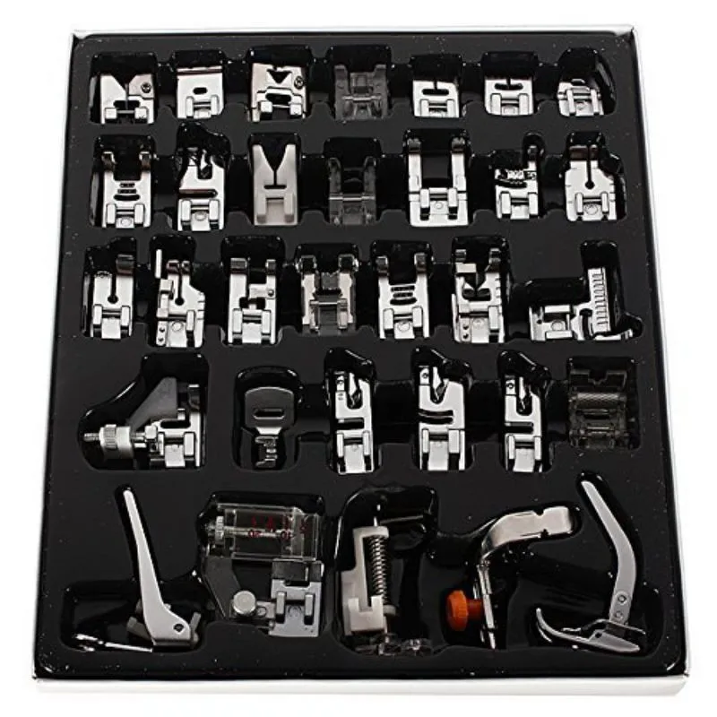 32pcs Domestic Sewing Machine Presser Foot Feet Kit Set For Brother
