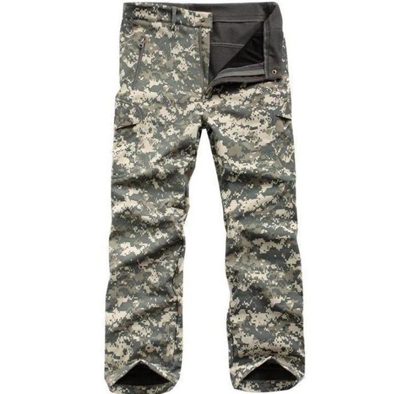 LANBAOSI уличные спортивные мужские Походные штаны, флисовые тактические военные армейские камуфляжные армейские прямые брюки для альпинизма и охоты