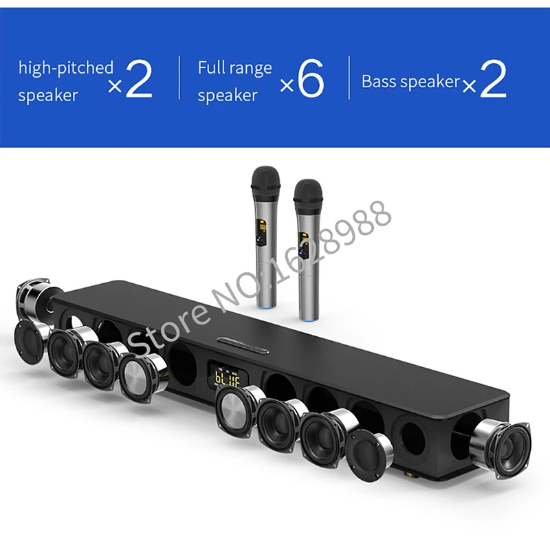 Саундбар Bluetooth 300K для телевизора с сабвуфером S9 беспроводной микрофон K TV