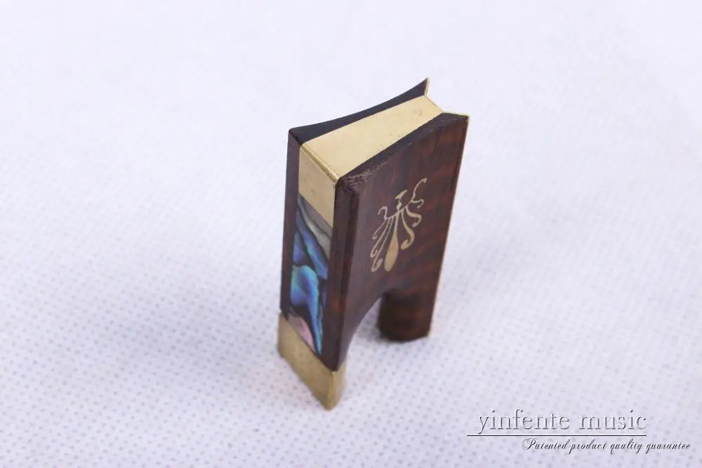 

Yinfente 4/4 violin bow frog Snakewood Flower Pearl inlay Frog Screw Bow Parts