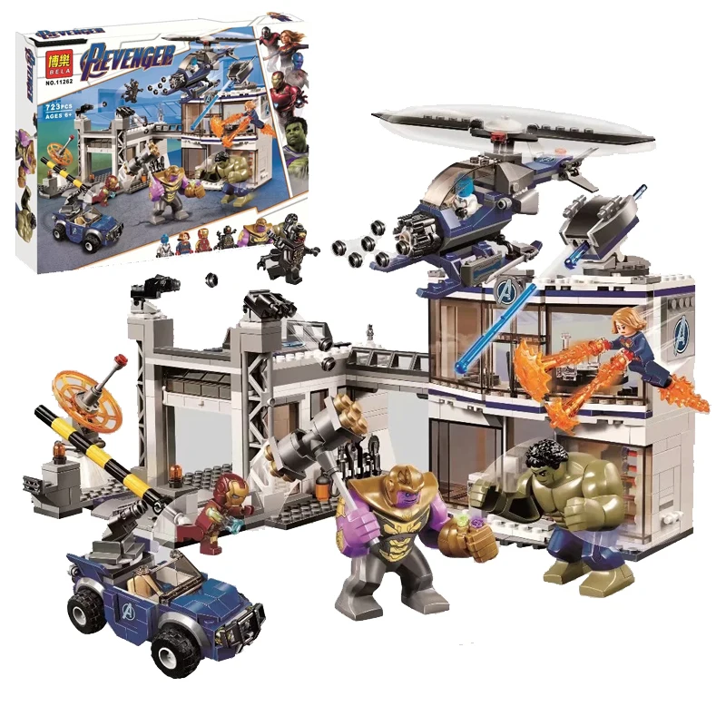 

NEW! 2019 LEGOING Super Heroes 76131 Endgame AVENGER'S COMPOUND BATTLE Set Model Building Blocks 723Pcs Gifts Toys For Children
