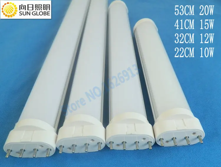 2g11 Pl-l 4p Led Tube Light 10w 12w 15w 20w H Type Led Tube 4 Pin 2pcs/lot 3 Years Warranty Free Shipping Free Accessories - Led Bulbs & Tubes -