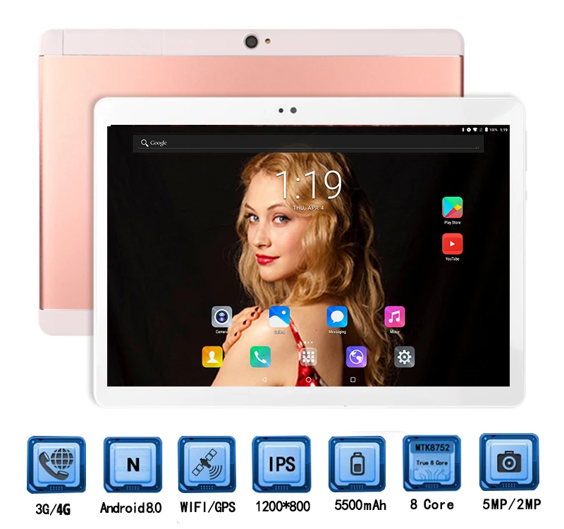 

Updated DHL Free 10 inch Android 8.0 Octa Core Tablets PC 4GB RAM 64GB ROM 8 Core 3G/4G LTE Phone Call Wifi GPS Bluetooth+Gifts