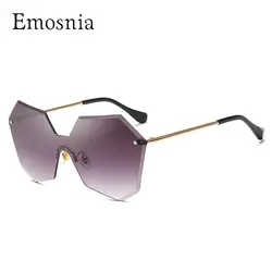 Emosnia оправы градиент модные Солнцезащитные очки для женщин 2017, женская обувь негабаритных оптика металлическая Рамки UV400 Винтаж Защита от