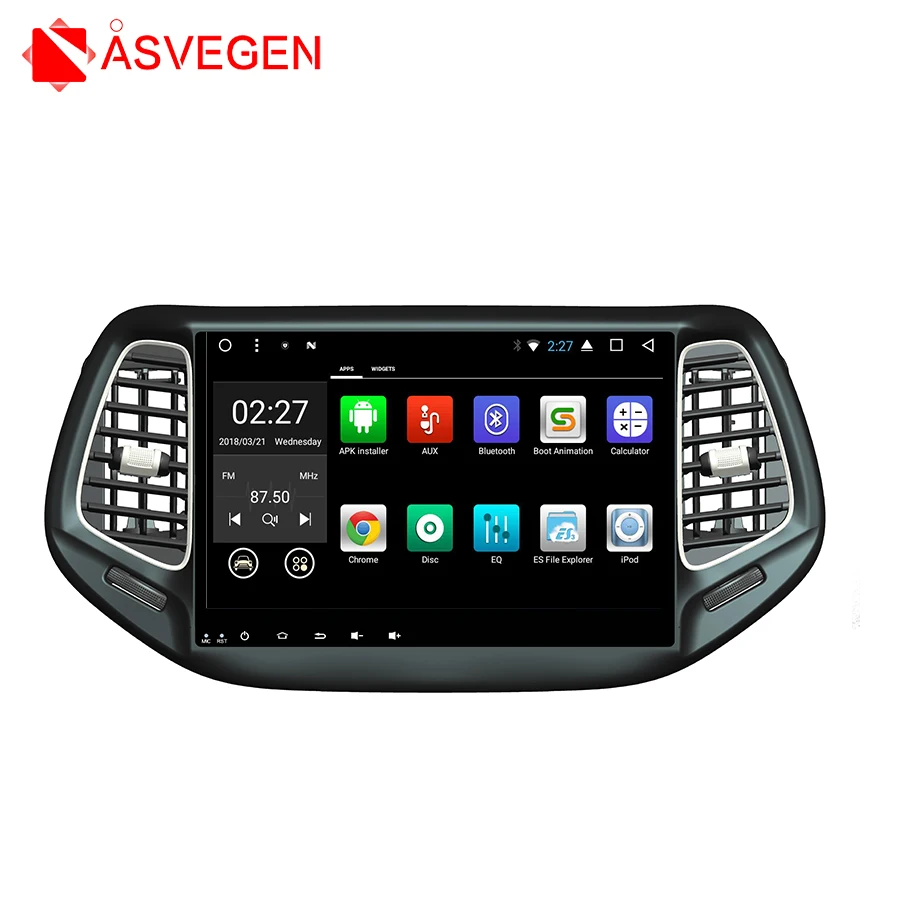 Excellent Asvegen Android 7.1 Quad Core Car Radio GPS Navigation Stereo Headunit WIFI 4G Media DVD Player For Jeep Compass  2016 0