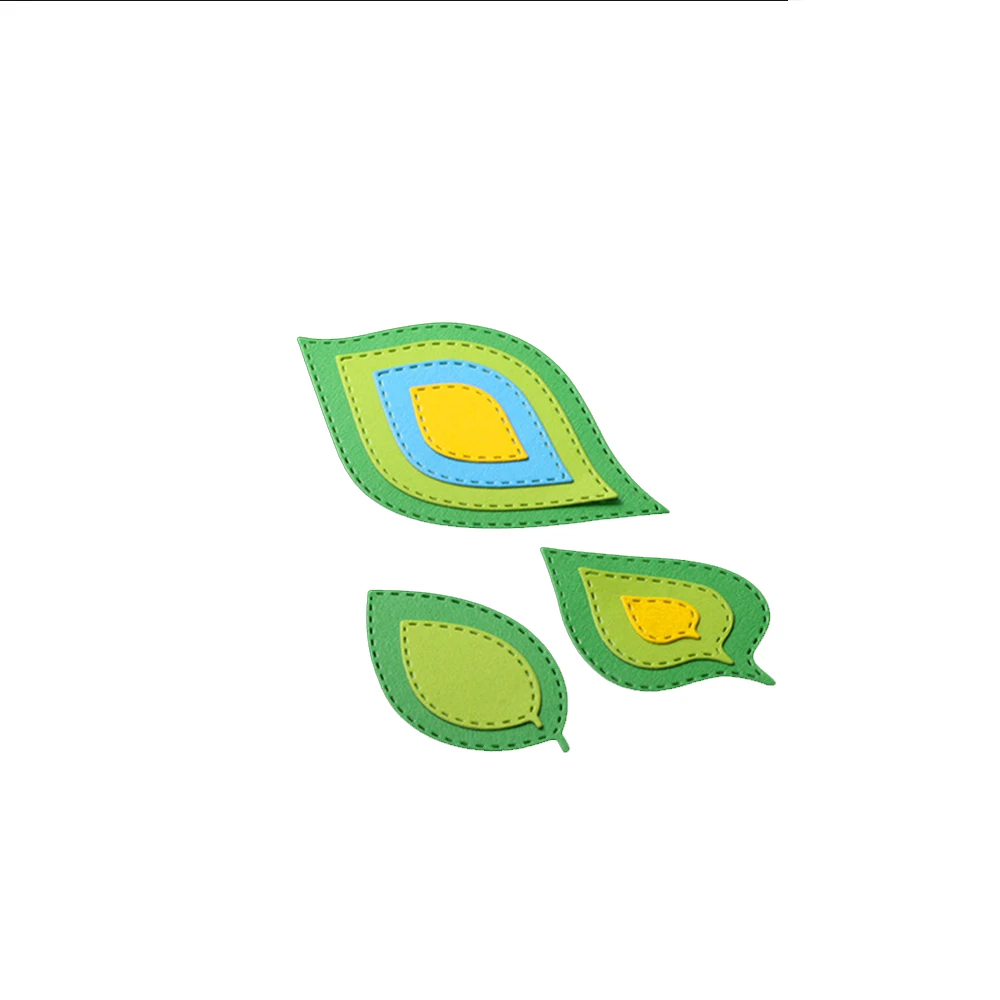  McDies Green Leaf Shape Metal Cutting Die Scrapbooking Embossing Stencil Card Die For DIY Invitatio - 32890328759
