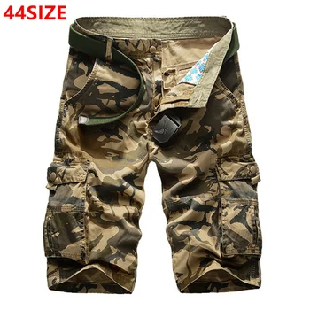 

Large size cotton camouflage tooling shorts men's summer multi-pocket loose shorts 44 42 40
