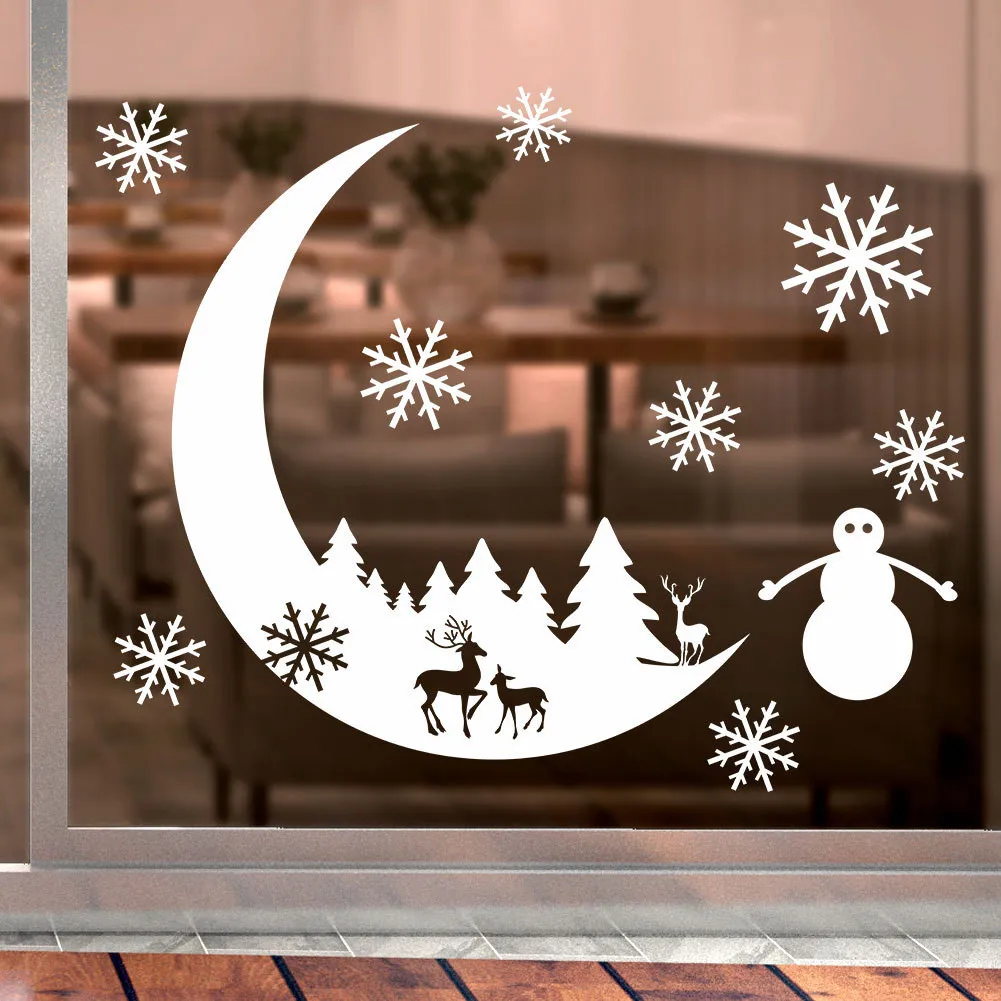 Merry Christmas Removable Wall Sticker DIY Window Glass Stickers Store