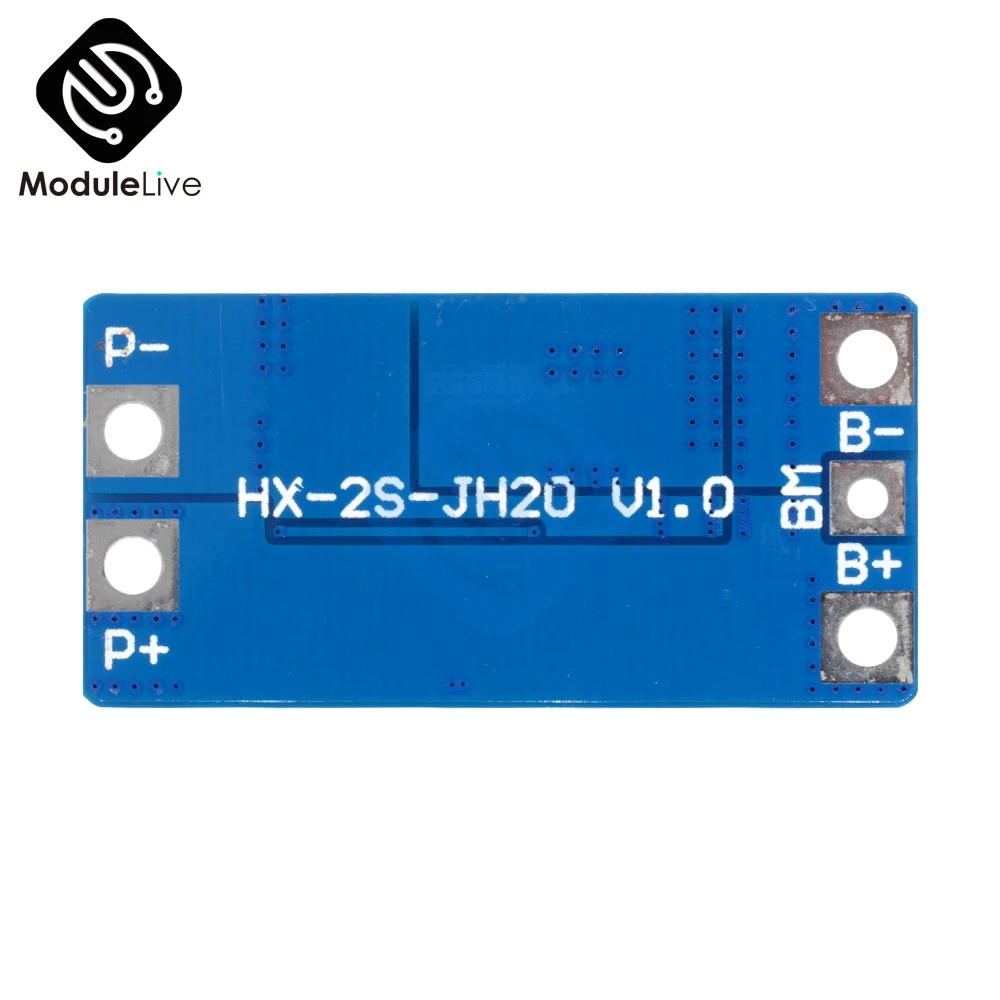 2 S 2 серийный 10 А 8,4 в 7,4 В 18650 Lipo литий-ионная плата защиты зарядного устройства МОДУЛЬ BMS PCM 2 ячеек функция баланса