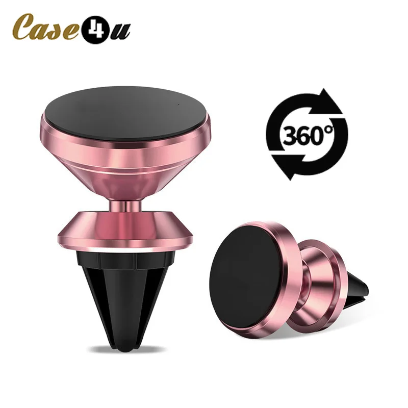 

Universal Smartphone Car Holder Magnetic 360 Degree GPS Phone Holder for iphone X 8 7 6s 5s for ipad for Samsung s7 s8 Rose Gold