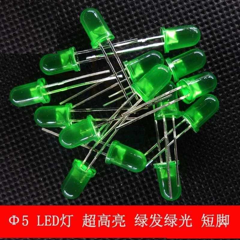 1000 Pcs Lot 5 Mm Lampu Led Hijau Rambut Hijau Pendek Kaki Disorot Hijau Led Light Emitting Diode Kaki Pendek Leg Leg Hairsleg Light Aliexpress