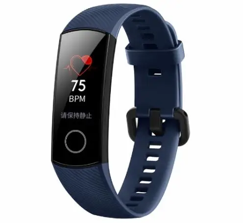 blue Умный Браслет huawei Honor Band 4, 50 м, водонепроницаемый цветной сенсорный экран, пульсометр для сна, умный Браслет - Цвет: blue