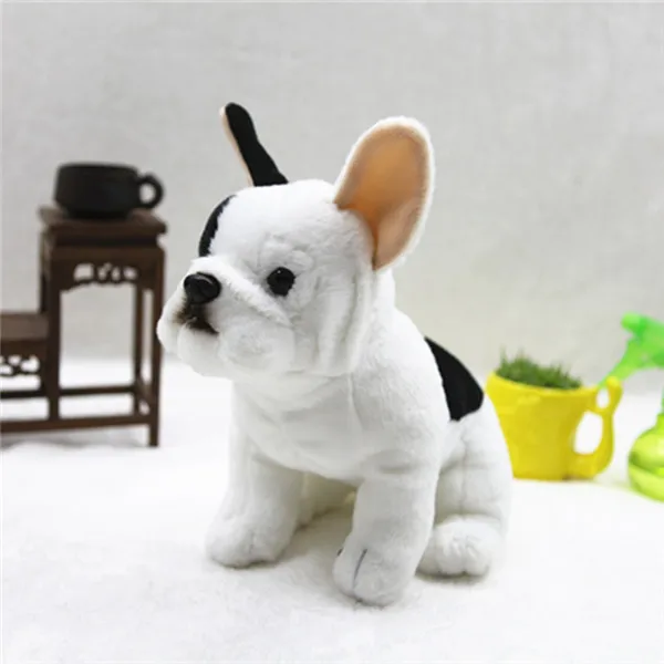 lifelike stuffed french bulldog