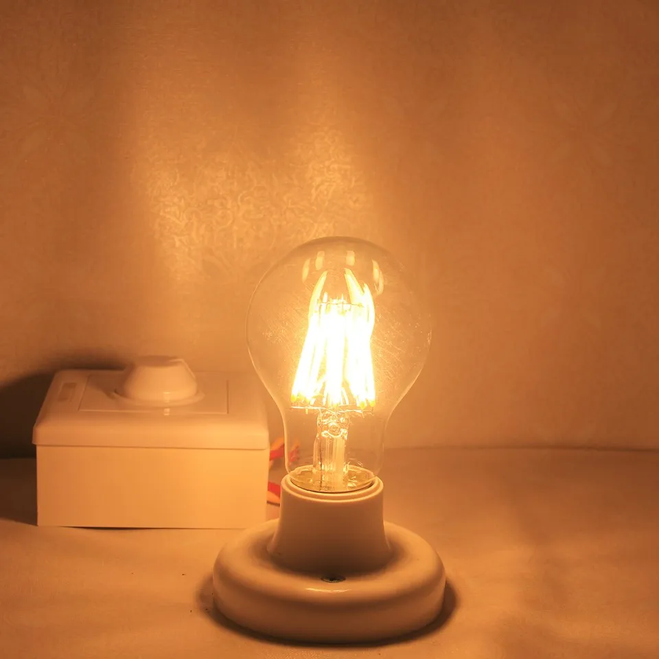 1 шт. светодиодный светильник накаливания E27 E14 2 Вт 4 Вт 6 Вт 8 Вт прозрачный Ретро светильник Эдисона лампа накаливания A60 G45 220 В AC супер яркий