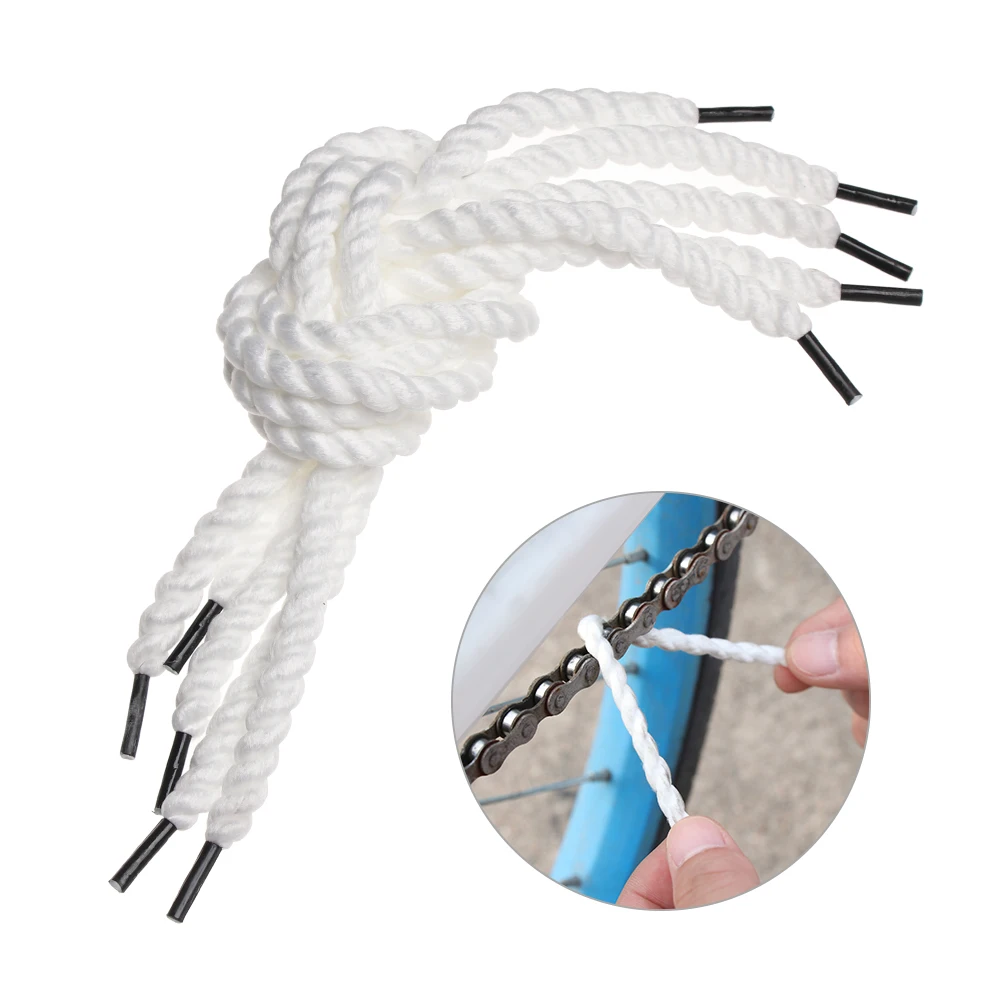 8PCS White Outdoor Sports Bearing Crank Cycling Cleaner Bike Clean Chainwheel Cleaning Line Cleaner Clean Tool