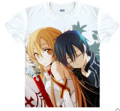 Футболка с изображением меча онлайн Kirito AnimeII Asada Shino если asuna японская Мужская и