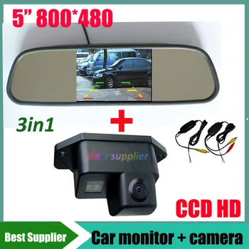 

5" car mirror monitor LCD TFT + car rear view parking backup camera for Mitsubishi Lancer night vision