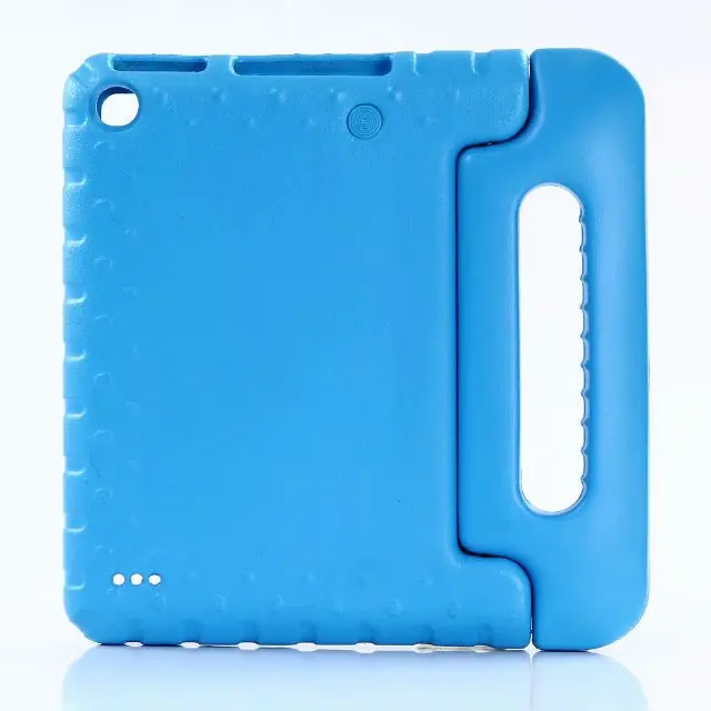 Детский планшет, противоударный чехол для samsung Galaxy Tab S5e 10,5 T720 T725, детская ручка, подставка, EVA Силиконовый Чехол+ пленка - Цвет: Синий