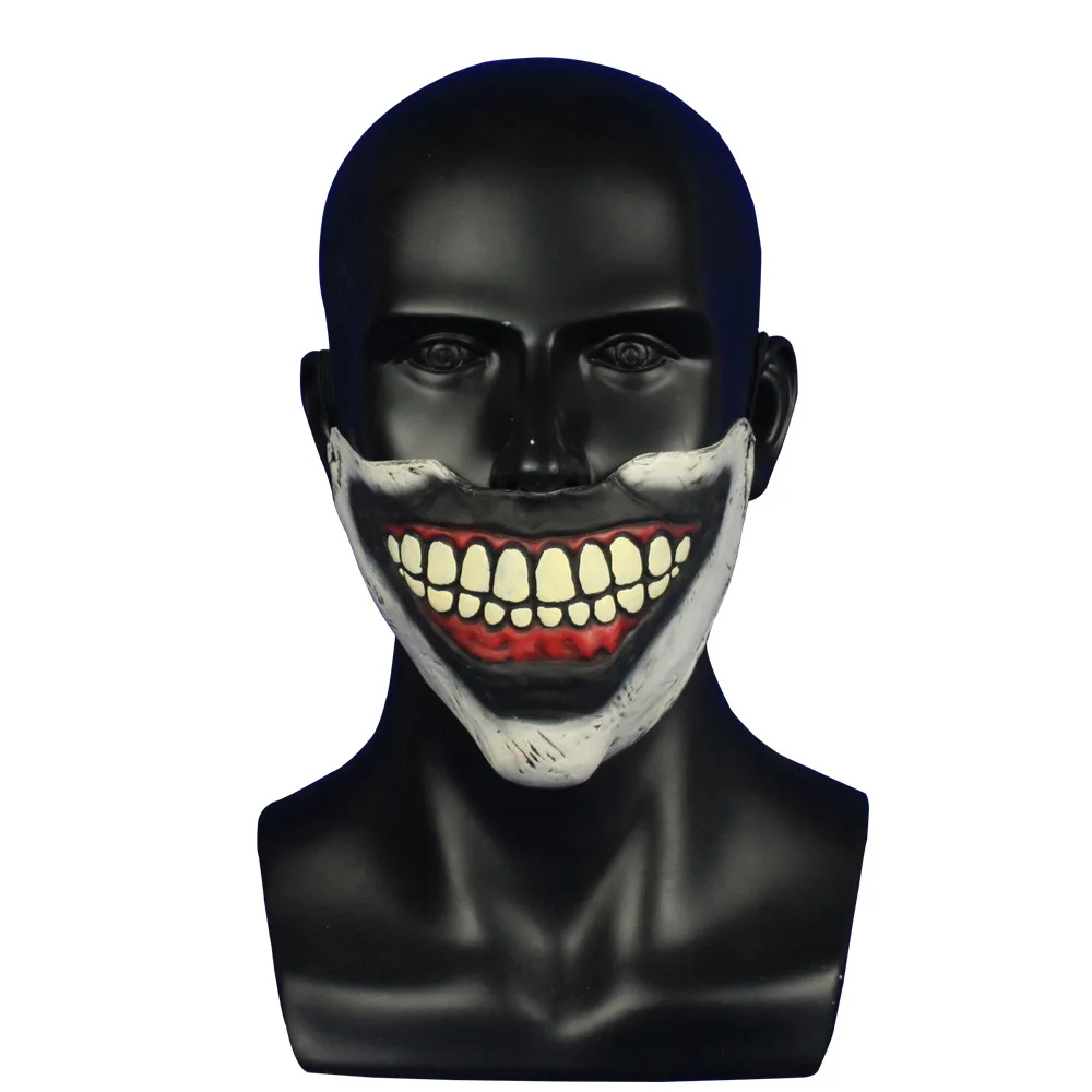 

Scary Joker Cosplay Mask Clown Mouth Horror Story Freak Show Latex Masks American Party Halloween Costume Accessory