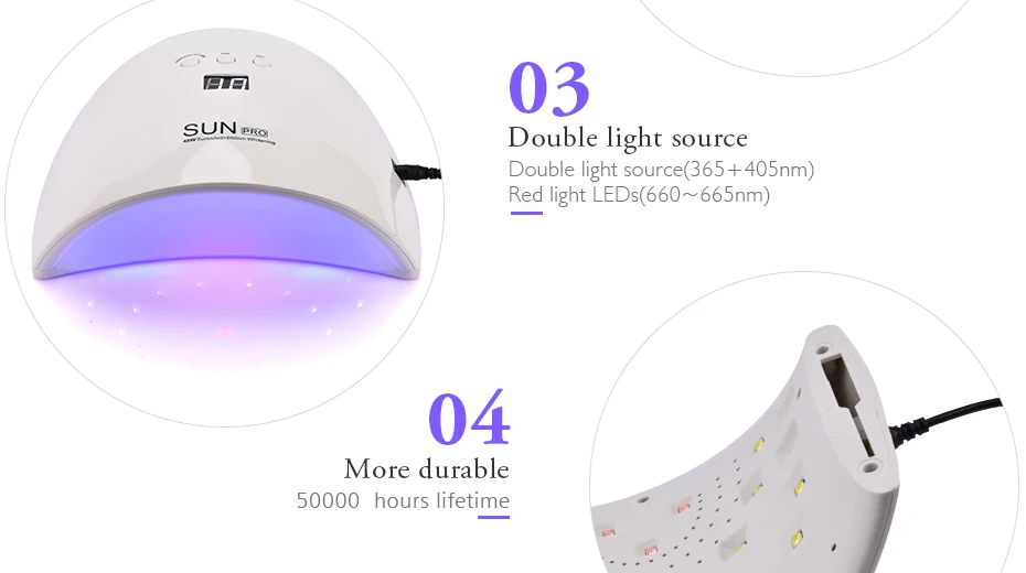 UV Nail Lamp Led Nail Dryer for Gels Nail Polish Curing Lamps with Sensor Low Heat Mode Nail Dryer Manicure Tools Nail Art Light (4)