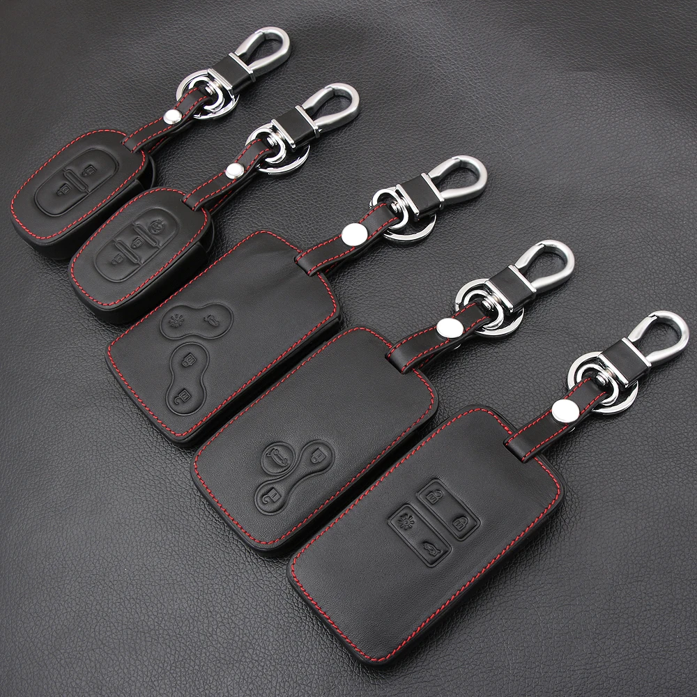 

Leather Keychain Key Case Holder for Renault Kadjar Clio Scenic Megane RS Duster Sandero Captur Twingo Koleos protector Cover