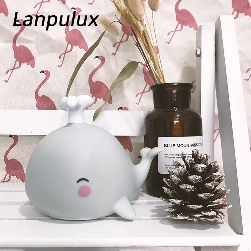 Lanpulux желтая утка детский ночник порошок олень синий кит мультфильм светильники