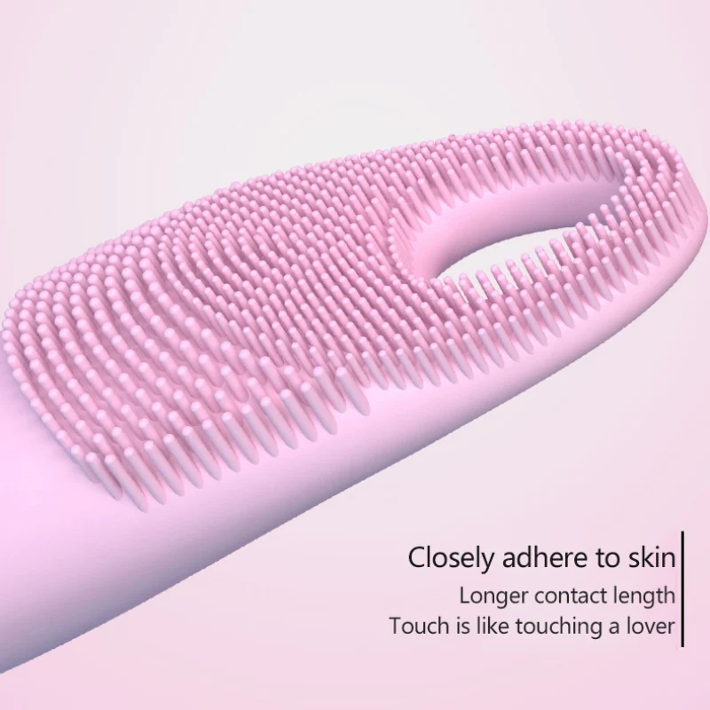 New Portable Silicone Electric Facial Cleansing Brush Waterproof Ultrasonic Vibration Face Deep Cleaner Face Washing Brush 5