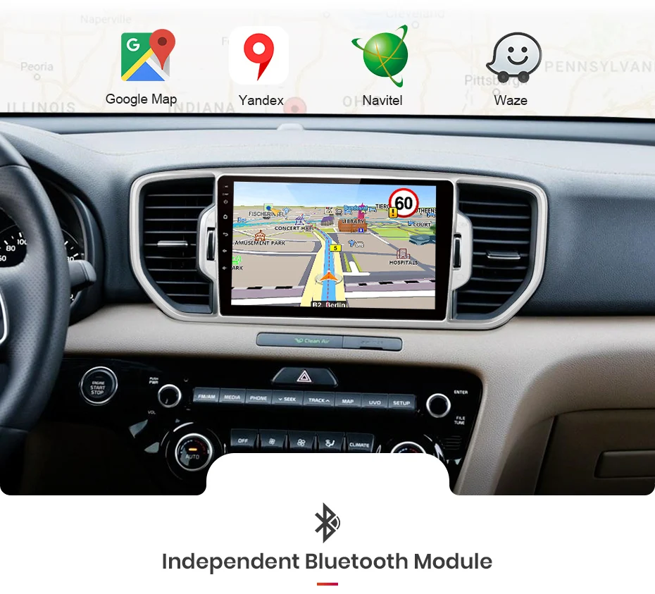 Perfect Junsun V1 pro 4G+64G CarPlay Android 9.0 DSP For KIA Sportage 4 2016 2017 2018 Car Radio Multimedia Video Player GPS 2 din dvd 11