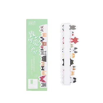

10pack/lot For lovely cat Cartoon Animal Green Paper Bookmark Book Holder Message Card Party Invitation School Office Supply