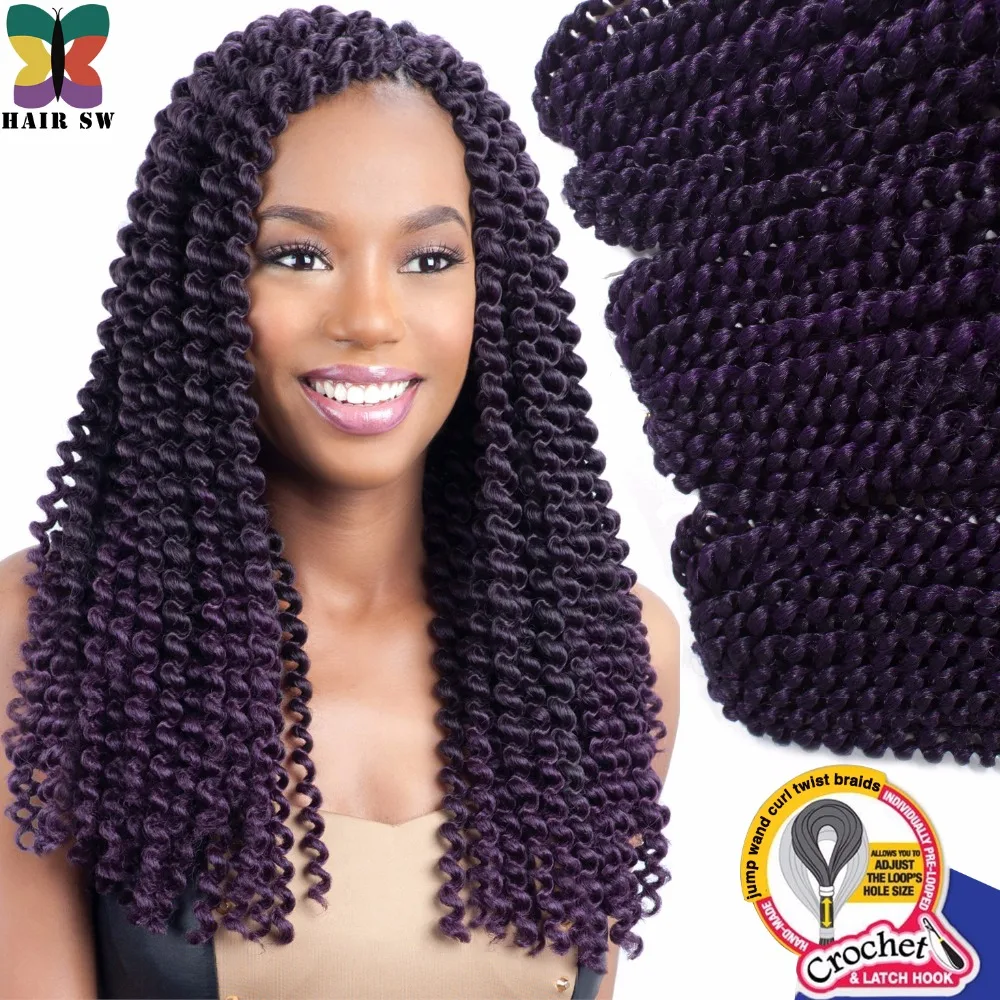 Jumbo twist Crochet Braids Single Strand Out jamaican bounce curly Non ...